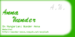 anna wunder business card